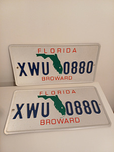 USA Florida Broward numbrimärk XWU 0880 (hinnas 2tk) (1 foto / 4)
