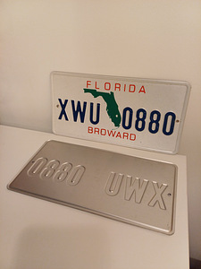 USA Florida Broward numbrimärk XWU 0880 (hinnas 2tk) (3 foto / 4)