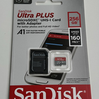 Sandisk Ultra PLUS microSDXC 256GB 160MB/s UHS-I Card