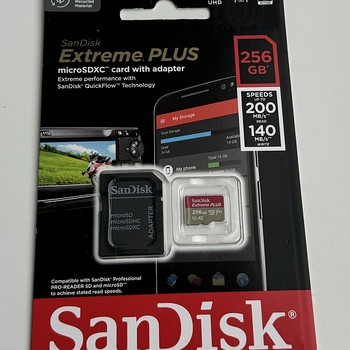 SanDisk Extreme PLUS microSDX 256GB 200MB/s