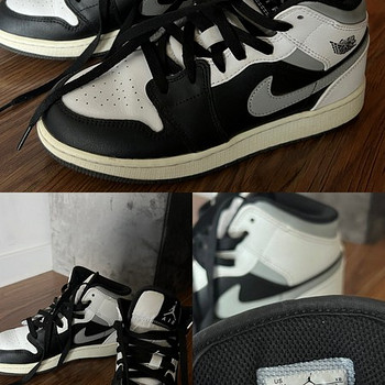 Jordan 1 Mid White Shadow tossud