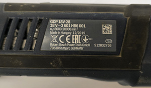 Multitööriist Bosch GOP 18V-28 + aku 2tk + laadija + kovher (8 foto / 8)