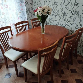 Pikendatav söögilaud + 6 tooli