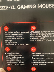 RGB hiirematt 800 x 300 x 4 mm (2 foto / 2)
