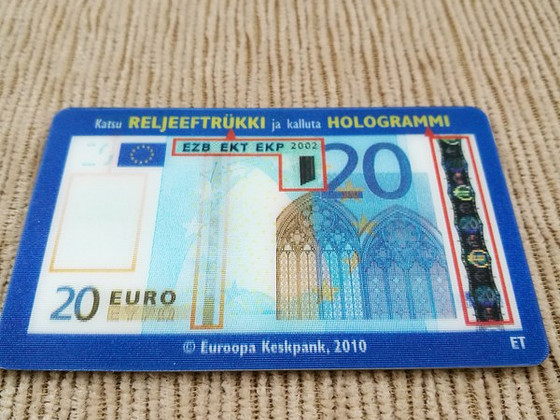 Голографическая карта EEK/EUR