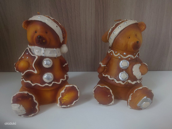 Рождественская свеча Медведь, 2 шт