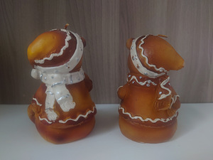 Jõuluteemaline küünal Karu, 2 tk (2 foto / 3)