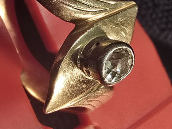Kuld sõrmus teemandiga 583 proov (№L1067)