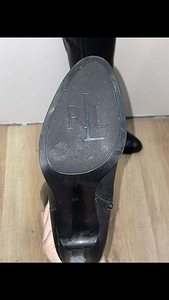 Ralph Lauren Bethan Size 8 M Black leather side zip boots (3 foto / 3)