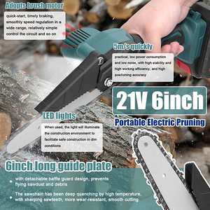 21V 6 Inch Cordless Electric Pruning Saw Wood Spliting Chain (3 foto / 3)