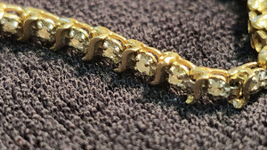 Kuld Käekett teemandiga 585 proov (№L1114) (2 foto / 9)
