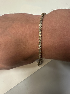 Kuld Käekett teemandiga 585 proov (№L1114) (9 foto / 9)