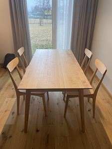 Kasepuidust laud ja 6 tooli (2 foto / 3)