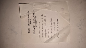 6 DEKOORIGA KLAASI 1986 a. (3 foto / 3)