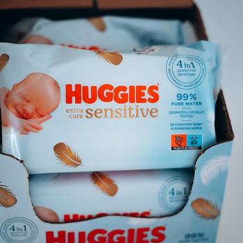 Huggies Pure Extra Care Baby Sensitive Wipes упаковка из 8 x