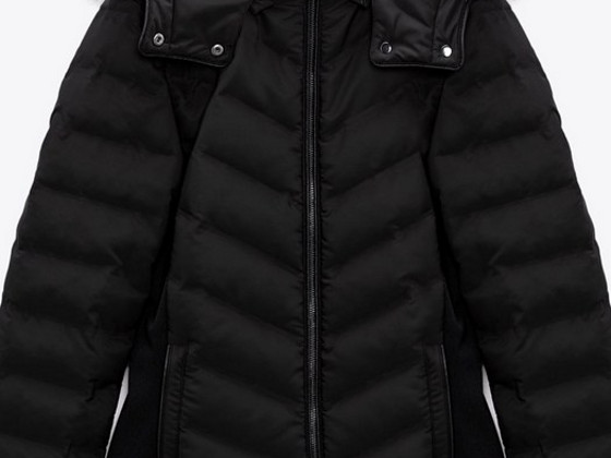 Новая зимняя куртка ZARA, размер L-XL, черная