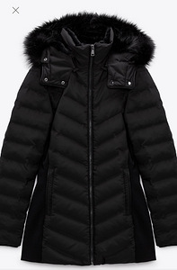 Новая зимняя куртка ZARA, размер L-XL, черная (1 фото из 3)