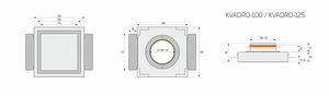 Ventilatsiooniplafoon Ergovent KVADRO 100mm / 125mm (5 foto / 6)