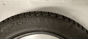 215/55/18 Continental Naastrehvid (nagu uued) (4 foto / 6)