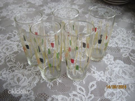 Стаканы с расписным узором, 5 шт.