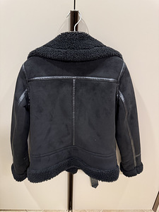 Женская куртка-дубленка ZARA S, черный цвет (2 фото из 4)