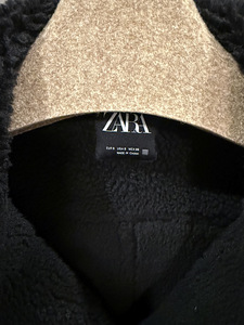 Женская куртка-дубленка ZARA S, черный цвет (3 фото из 4)
