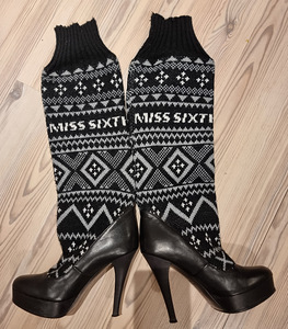 Stiilsed "MissSixty" Kootud kõrge säärega nahksaapad! S:37 (7 foto / 10)