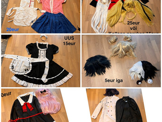 Anime Cosplay uued ja kantud kord