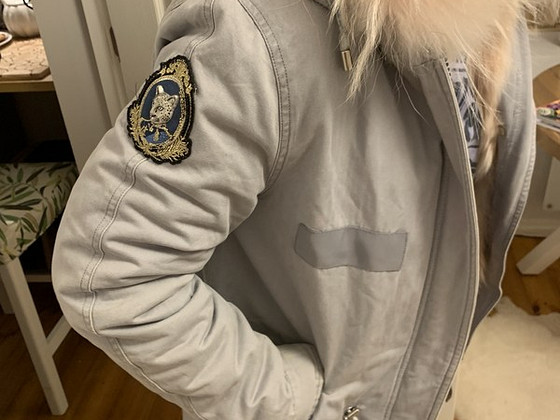 Parka xs, vooder naturaalsest rebasenahast, krae sinirebasen