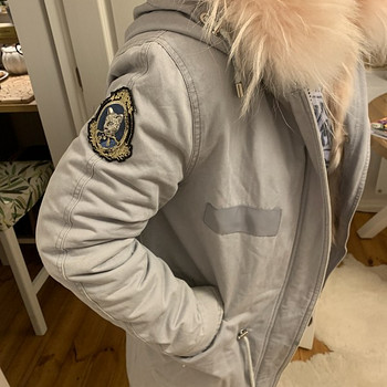 Parka xs, vooder naturaalsest rebasenahast, krae sinirebasen