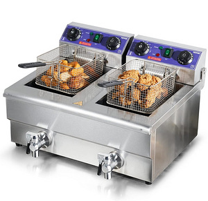 Новая! Двойная Профессиональная Фритюрница (24L, 3000W) (1 фото из 3)