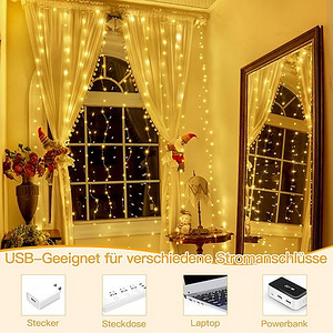 UUS! LED kardin 2x2m./3x3m. / Новая гирлянда-штора 2х2м./3x3 (3 фото из 8)