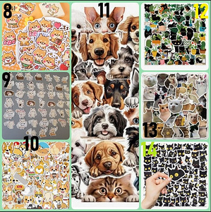 Разные наклейки, стикеры 40, 50, 100, 500 шт в комплекте (1 фото из 6)