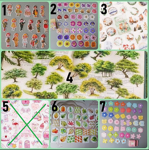 Разные наклейки, стикеры 40, 50, 100, 500 шт в комплекте (2 фото из 6)