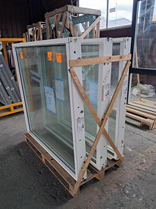 Окно глухое F1L-14x14 1380/1380, NCS S 0502-Y белый, Rw-34d (2 фото из 2)