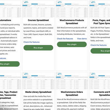 Полный пакет Wordpress Sheet Editor для неограниченного количества доменов