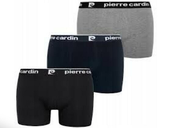 Aluspesu meestele Pierre Cardin Boxer,must/hall/sinine,3tk