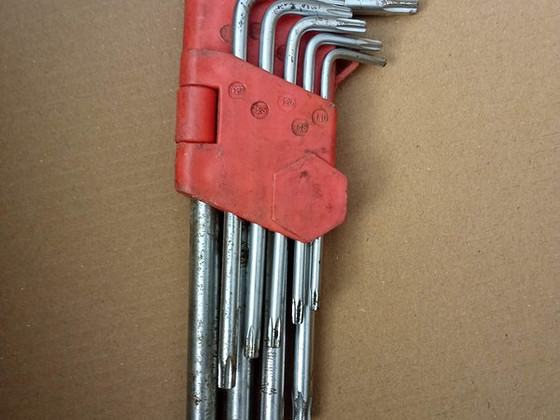 Набор из 9 шестигранных ключей Torx в форме звезды. Прочная