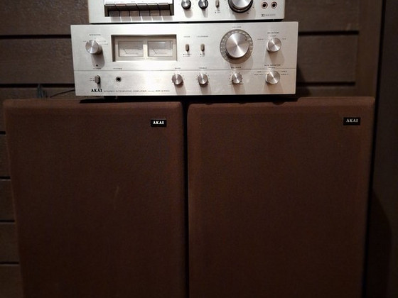 РЕТРО!!! AKAI : AM-2450,GXC-704D,колонки с чехлами.