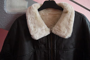 Тёплая мужская кожаная куртка на меху 3XL / 4XL (1 фото из 10)