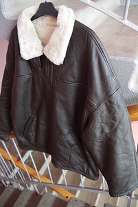 Тёплая мужская кожаная куртка на меху 3XL / 4XL (3 фото из 10)