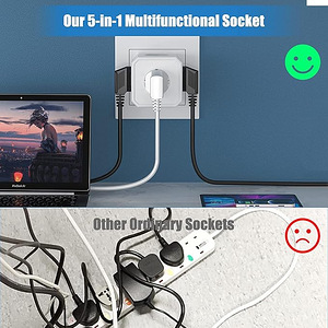 5 socket cube, 4000 W Max/2500 rated power, 750 °C, (3 foto / 4)