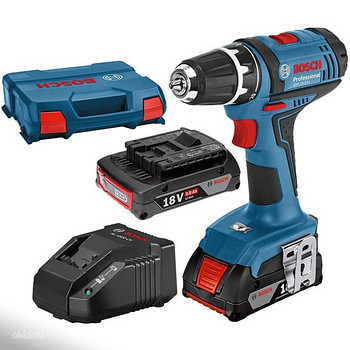 Акудрель Bosch GSR 18-2-Li + 2Ah 3шт + зарядка + Кейс