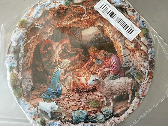 Алюминевая картинка на стену. Рождественский мотив.