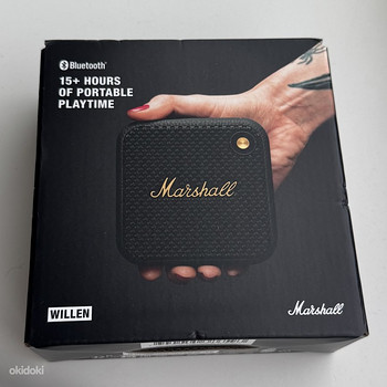 Marshall Willen Portable Wireless Speaker , Black/Brass