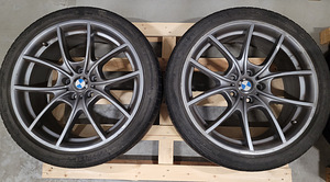 20" BMW оригинальные диски + шины 245/40 (2 фото из 5)