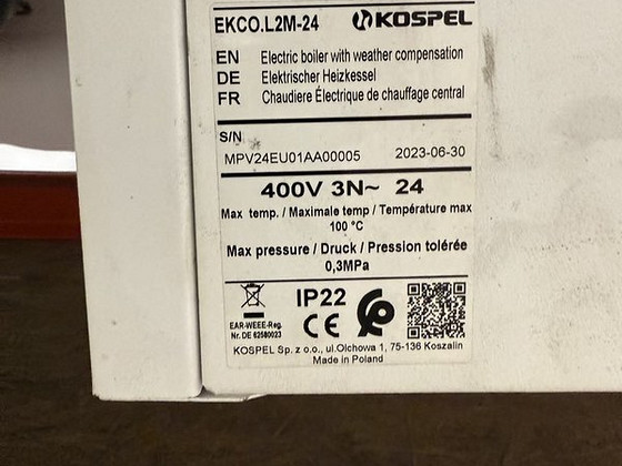 Электрокотел EKCO L2M 24kW Kospel + расширительный бак