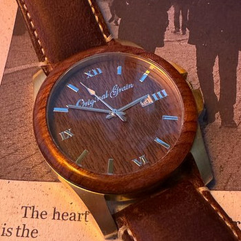 Watch, Original Grain, Men’s, Stainless Steel, Wood, Classic
