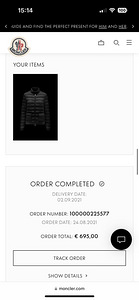 Moncler пуховик (размер 1) как новый, надет несколько раз (4 фото из 4)