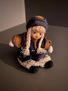 Vintage Pair Of Hansel and Gretel Dolls Porcelain Head Cloth (7 foto / 9)